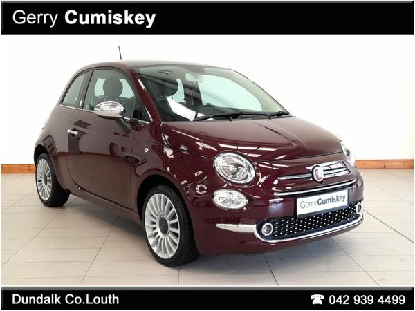 Fiat 500 Hatchback, Petrol, 2018, Red