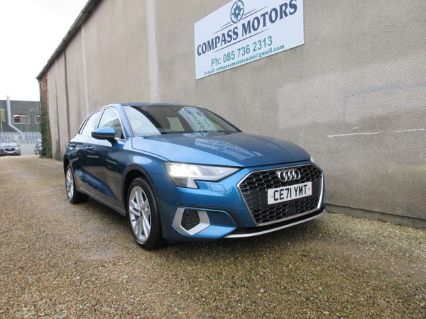 Audi A3 Hatchback, Petrol Hybrid, 2021, Blue
