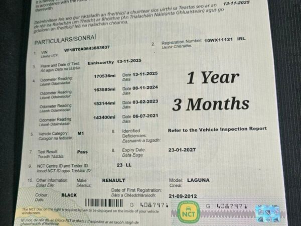 Renault Laguna Hatchback, Diesel, 2010, Black