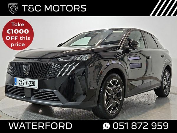 Peugeot 3008 SUV, Petrol Hybrid, 2024, Black