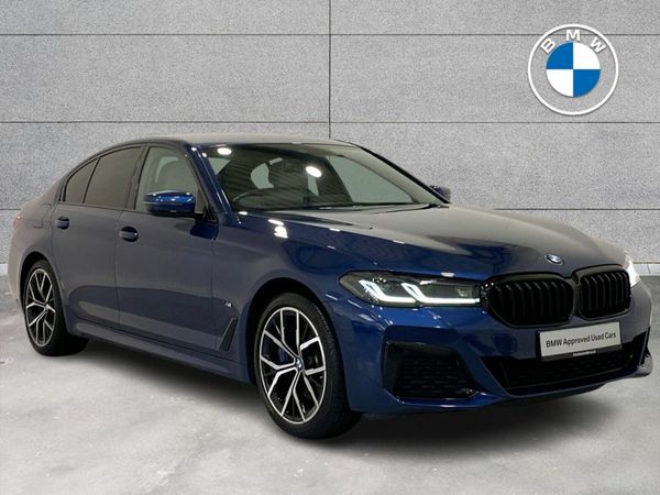 BMW 5-Series Saloon, Petrol Plug-in Hybrid, 2021, Blue