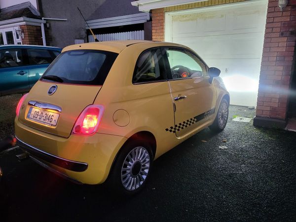 Fiat 500 Hatchback, Petrol, 2009, Yellow