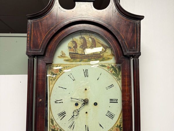 Long case mahogany grandfather clock - complete for sale in Co ...