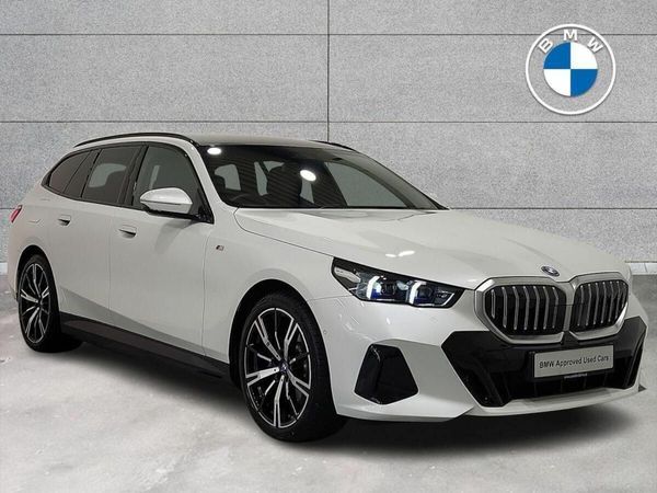 BMW 5-Series Estate, Petrol Plug-in Hybrid, 2025, White