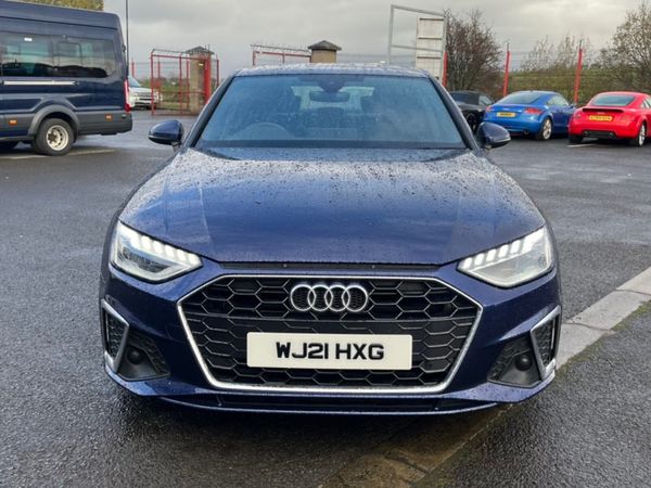 Audi A4 Saloon, Diesel Hybrid, 2021, Blue