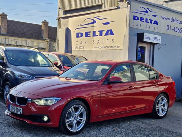 BMW 3-Series Saloon, Petrol Hybrid, 2017, Red