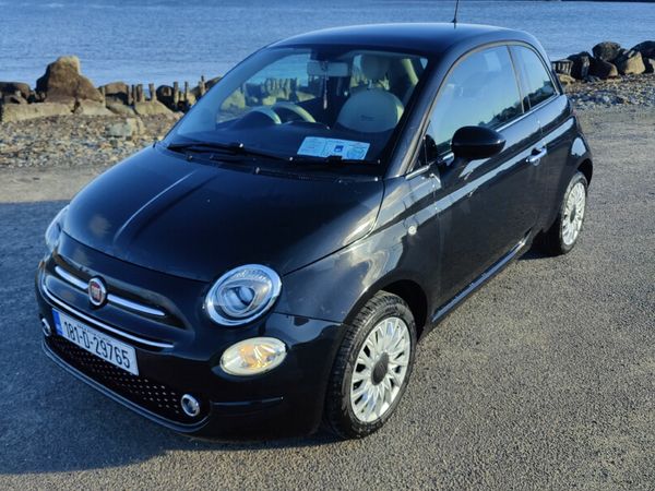 Fiat 500 Hatchback, Petrol, 2018, Black