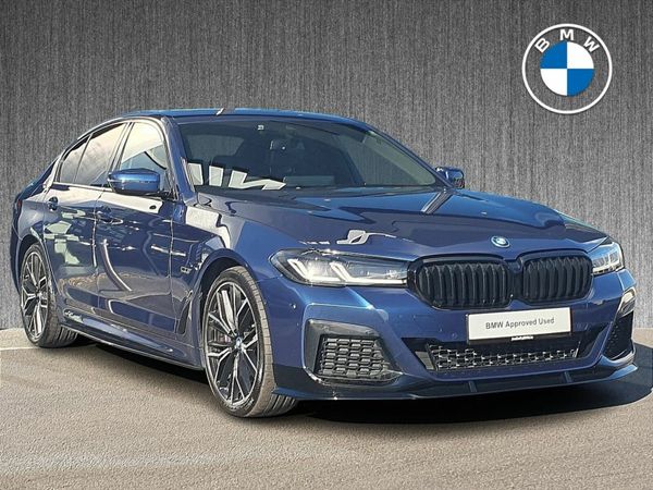 BMW 5-Series Saloon, Petrol Plug-in Hybrid, 2023, Blue