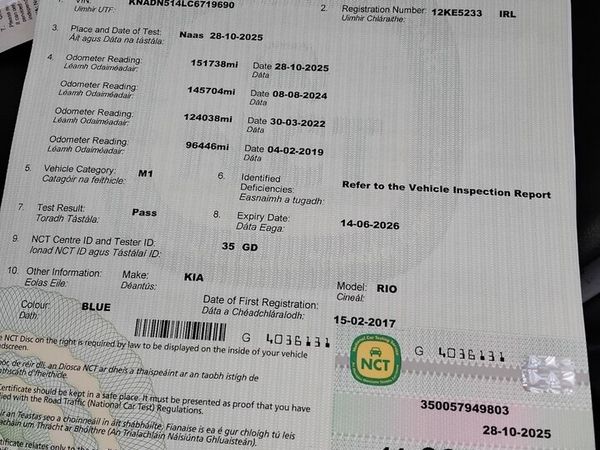 Kia Rio Hatchback, Diesel, 2012, Blue