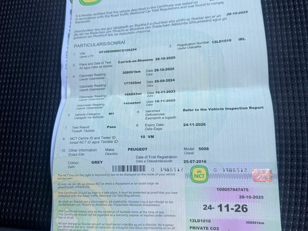 Peugeot 5008 MPV, Diesel, 2012, Grey