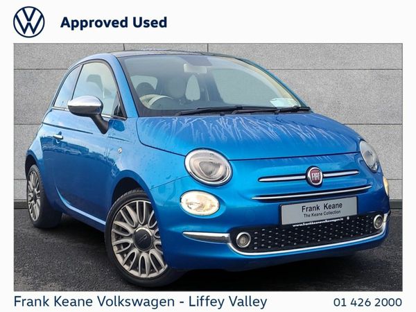 Fiat 500 Hatchback, Petrol, 2018, Blue