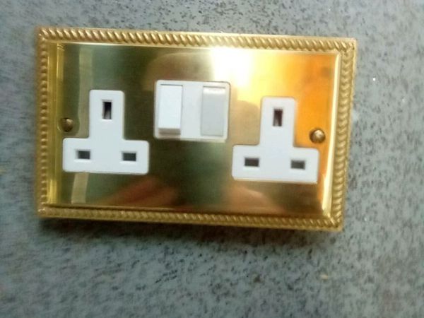 2 OLD. TWIN. BRASS. SOCKETS for sale in Co. Limerick for €5 on DoneDeal