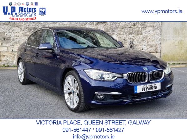 BMW 3-Series Saloon, Petrol Plug-in Hybrid, 2017, Blue