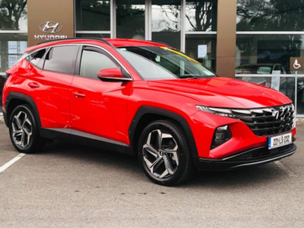 Hyundai Tucson SUV, Petrol Hybrid, 2022, Engine Red