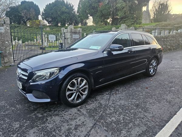 Mercedes-Benz C-Class Estate, Petrol Plug-in Hybrid, 2018, Blue