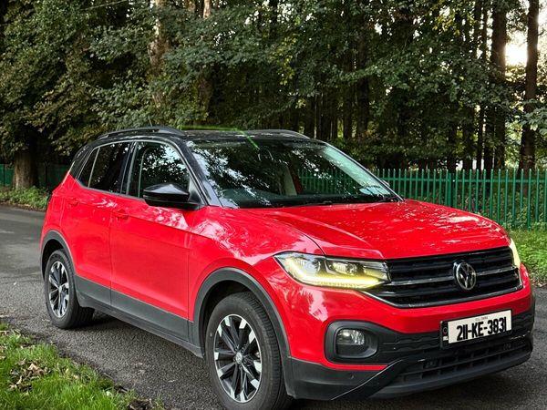 Volkswagen T-Cross Hatchback, Petrol, 2021, Red