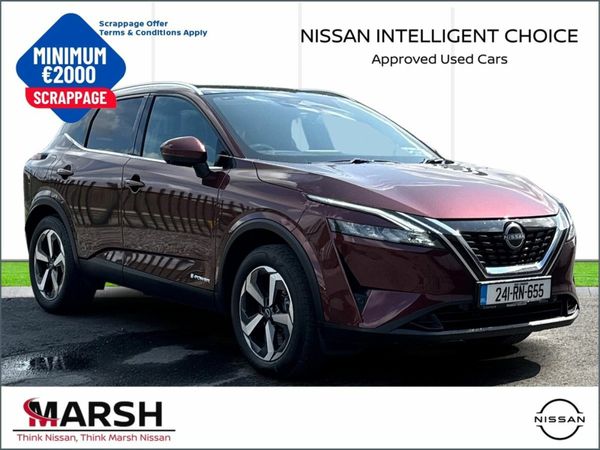 Nissan Qashqai MPV, Petrol Hybrid, 2024, Red