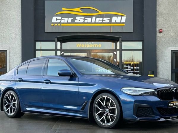 BMW 5-Series Saloon, Diesel Hybrid, 2021, Blue