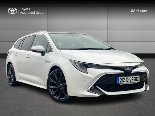 Toyota Corolla Estate, Petrol Hybrid, 2021, White
