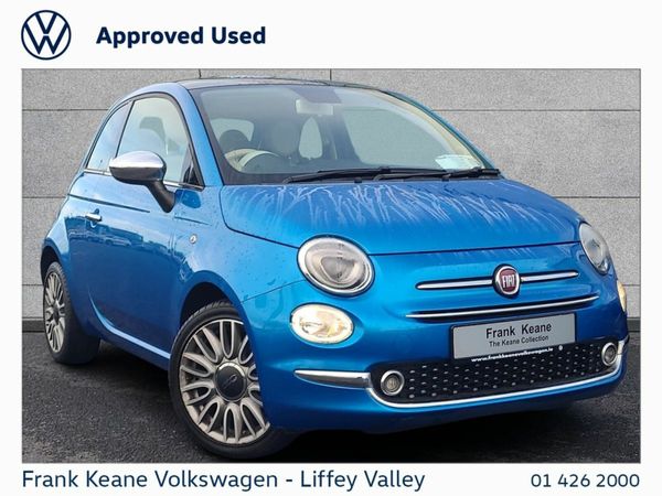 Fiat 500 Hatchback, Petrol, 2018, Blue