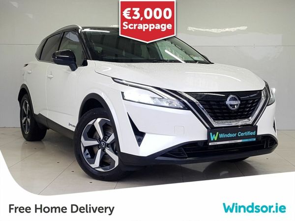 Nissan Qashqai SUV, Petrol Hybrid, 2024, White