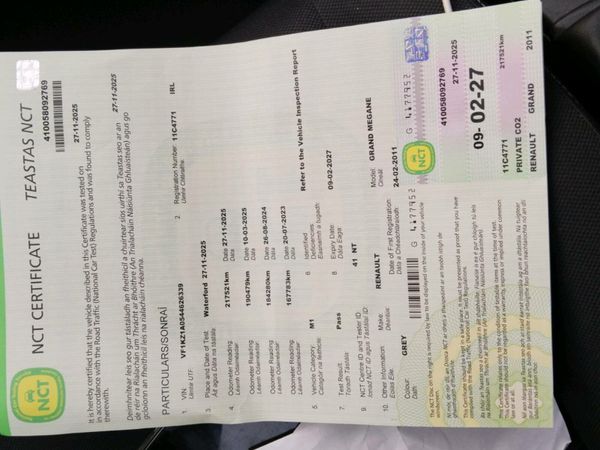 Renault Megane Estate, Diesel, 2011, Grey