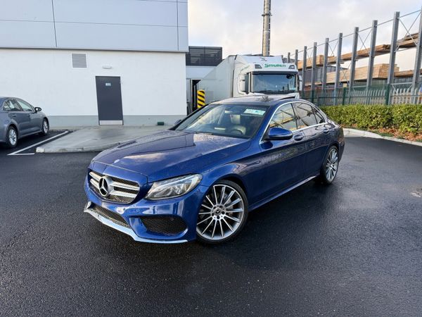 Mercedes-Benz C-Class Saloon, Diesel Hybrid, 2017, Blue