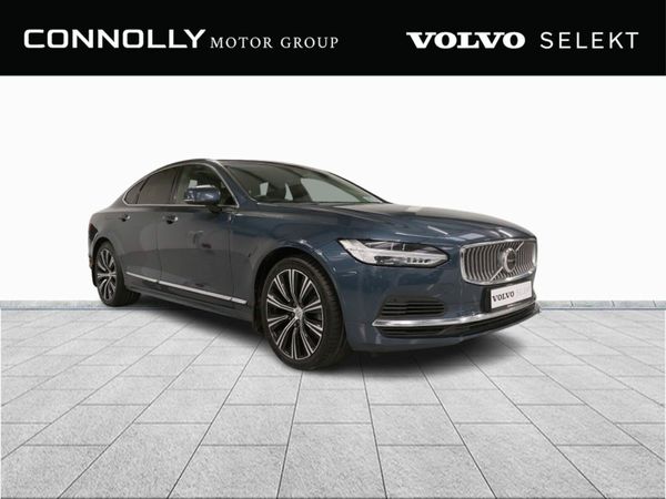 Volvo S90 Saloon, Petrol Plug-in Hybrid, 2021, Blue
