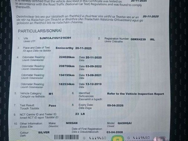 Nissan Qashqai Hatchback, Diesel, 2008, Silver