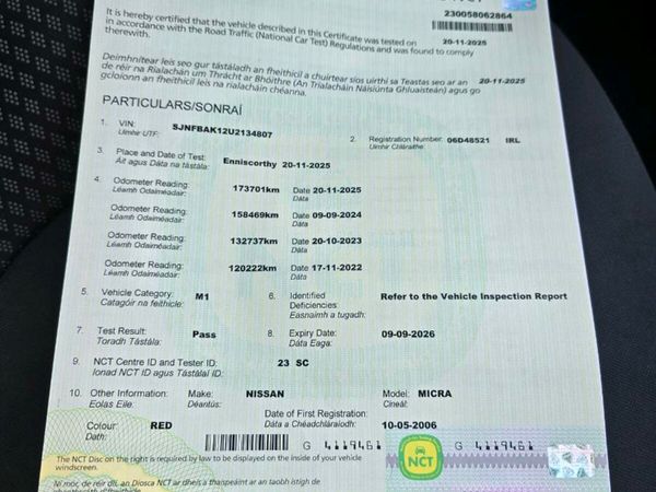 Nissan Micra Hatchback, Petrol, 2006, Red