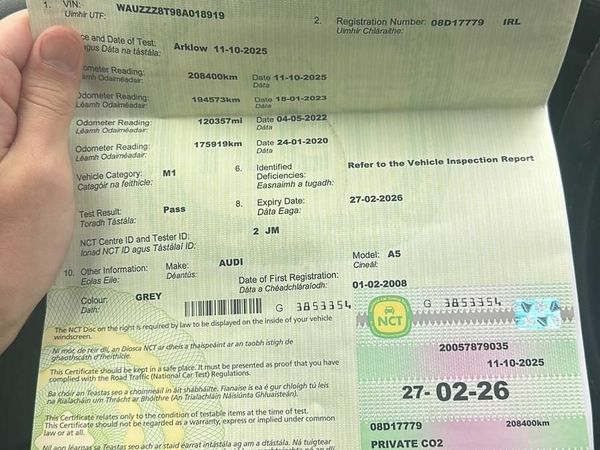 Audi A5 Coupe, Diesel, 2008, Grey