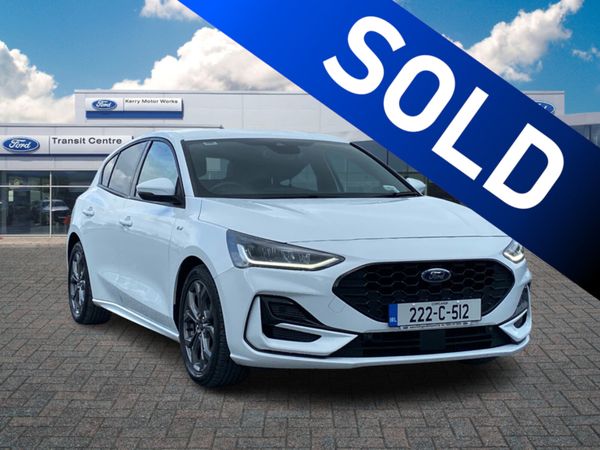 Ford Focus Hatchback, Petrol Hybrid, 2022, White