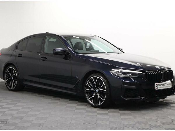 BMW 5-Series Saloon, Petrol Hybrid, 2021, Black