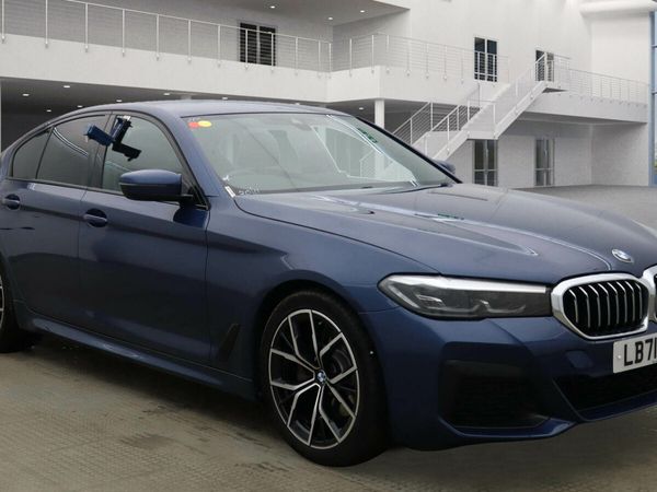 BMW 5-Series Saloon, Diesel Hybrid, 2022, Blue