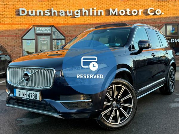 Volvo XC90 SUV, Petrol Plug-in Hybrid, 2017, Blue