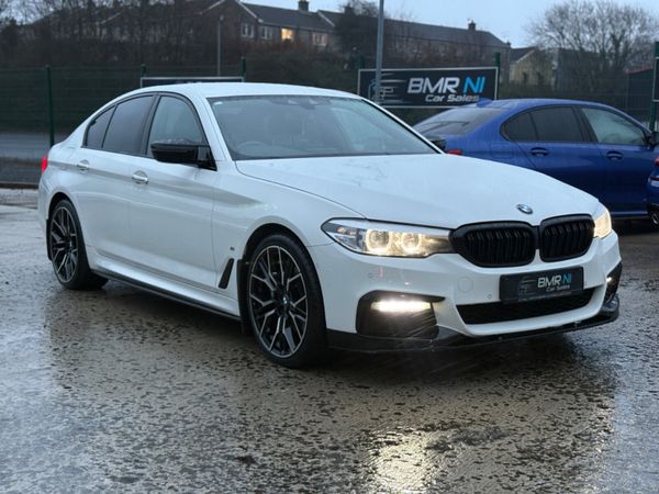 BMW 5-Series Saloon, Petrol Hybrid, 2017, White
