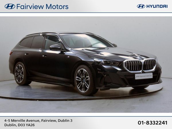 BMW 5-Series Estate, Petrol Plug-in Hybrid, 2025, Black