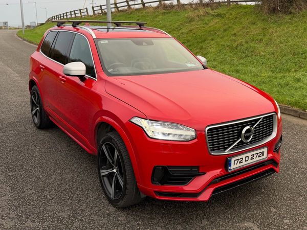 Volvo XC90 SUV, Petrol Plug-in Hybrid, 2017, Red