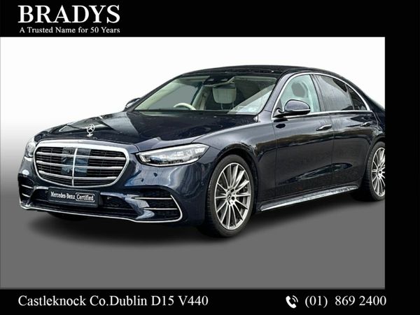 Mercedes-Benz S-Class Saloon, Petrol Plug-in Hybrid, 2024, Blue