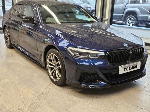 BMW 5-Series Saloon, Petrol Hybrid, 2022, Blue
