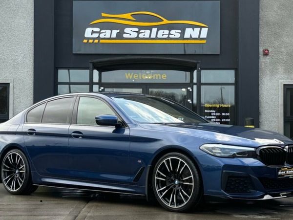 BMW 5-Series Saloon, Diesel Hybrid, 2021, Blue