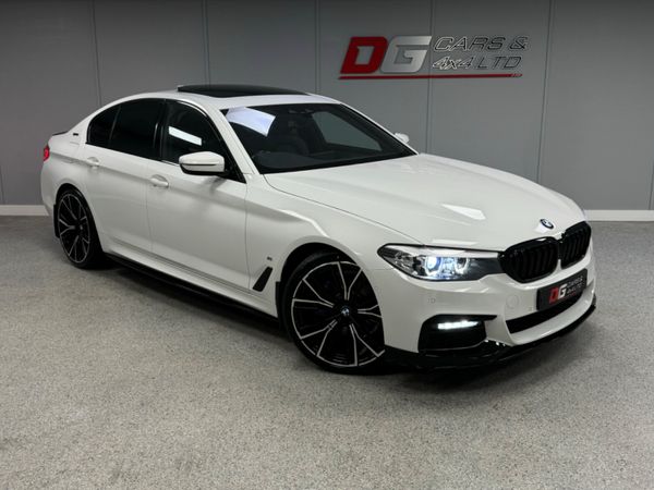 BMW 5-Series Saloon, Petrol Hybrid, 2018, White