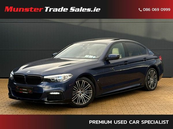 BMW 5-Series Saloon, Petrol Plug-in Hybrid, 2018, Blue