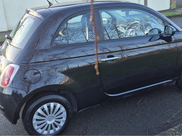 Fiat 500 Hatchback, Petrol, 2010, Black
