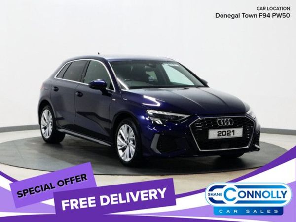 Audi A3 Hatchback, Petrol Hybrid, 2021, Blue