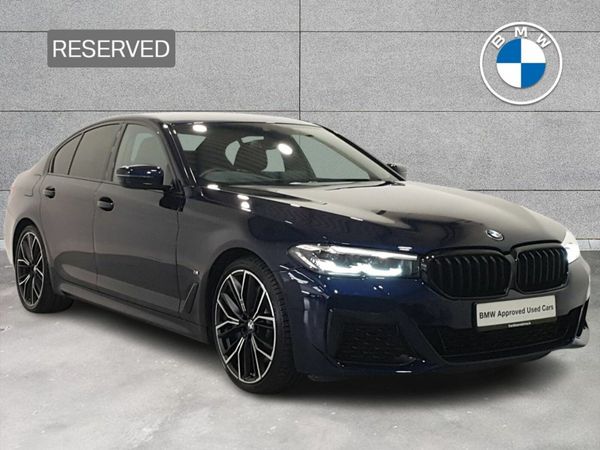 BMW 5-Series Saloon, Petrol Plug-in Hybrid, 2021, Blue