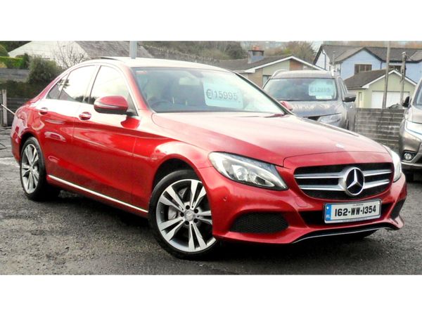 Mercedes-Benz C-Class Saloon, Petrol Plug-in Hybrid, 2016, Red