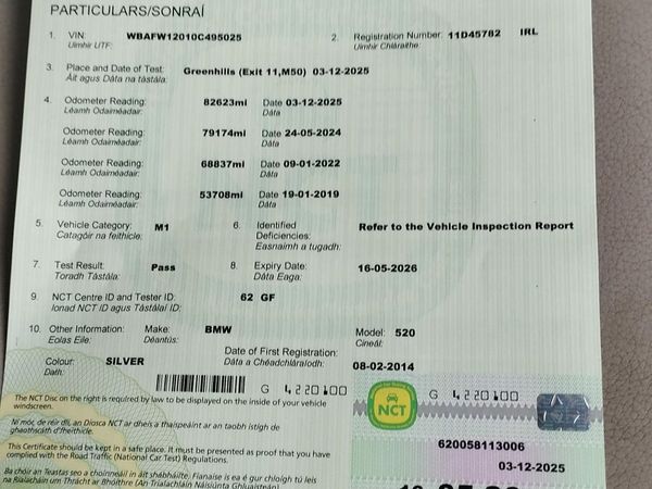 BMW 5-Series Saloon, Diesel, 2011, Silver