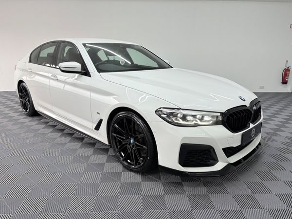 BMW 5-Series Saloon, Diesel Hybrid, 2021, White