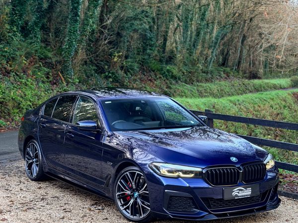 BMW 5-Series Saloon, Petrol Plug-in Hybrid, 2021, Blue